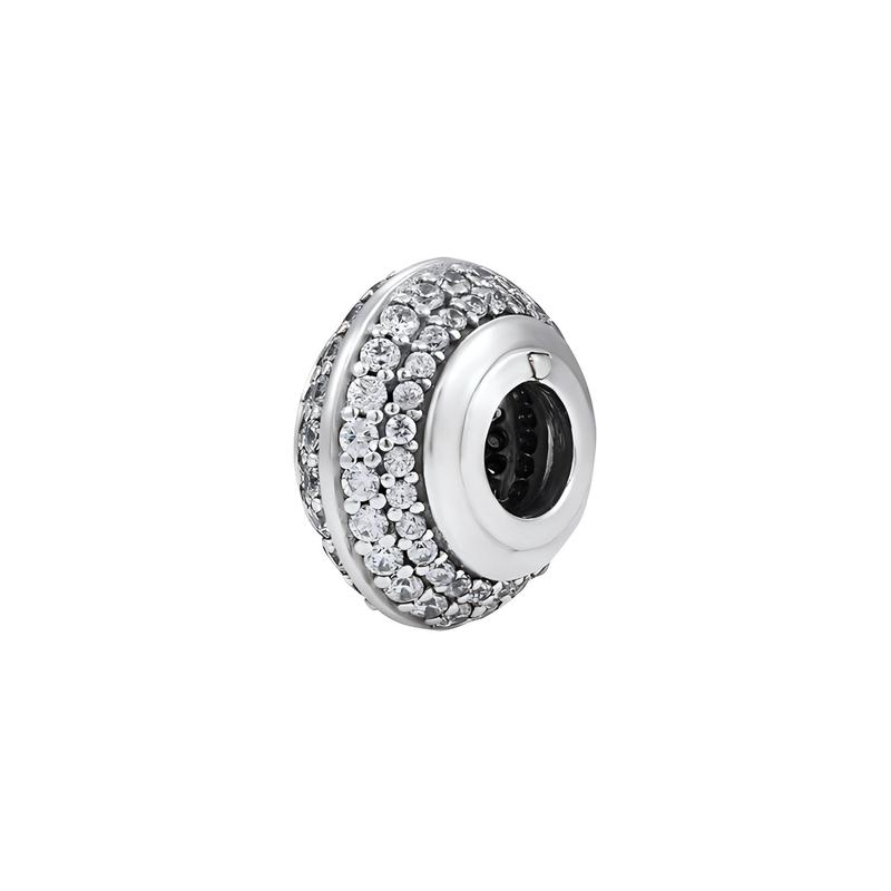 Pandora Серебряный Шарм-Подвеска Pavé с Блестками Серебряный 798066CZ