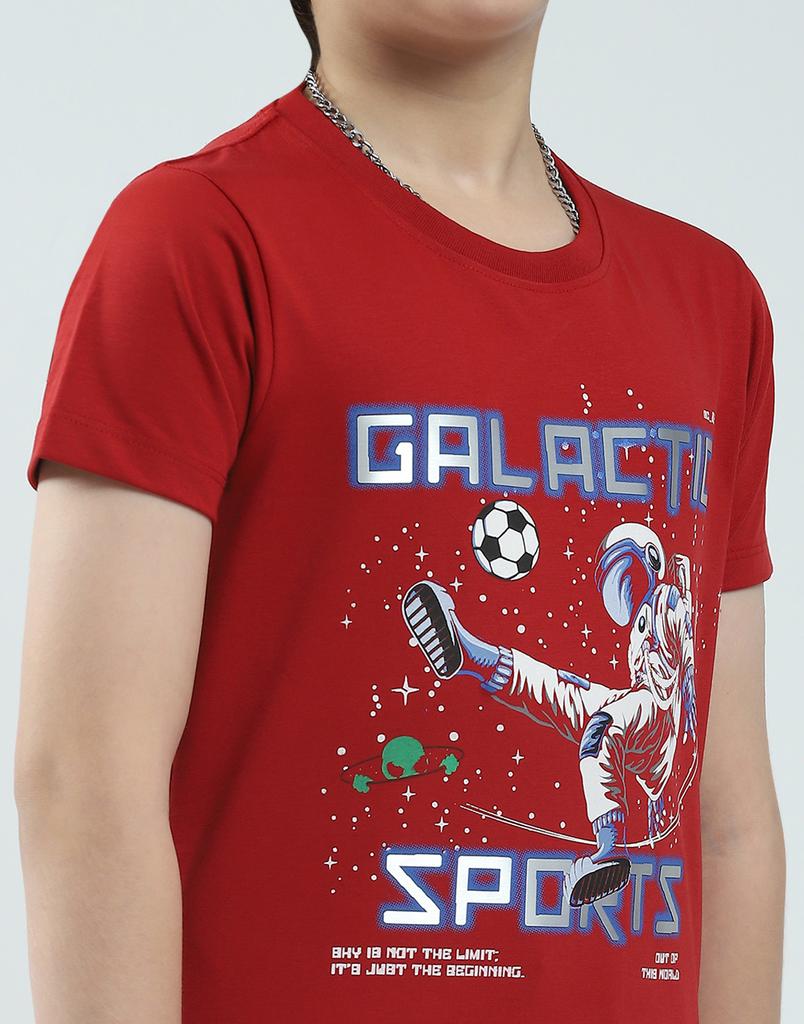 MONTE CARLO Мужская футболка стандартного кроя с принтом и рукавом до локтя