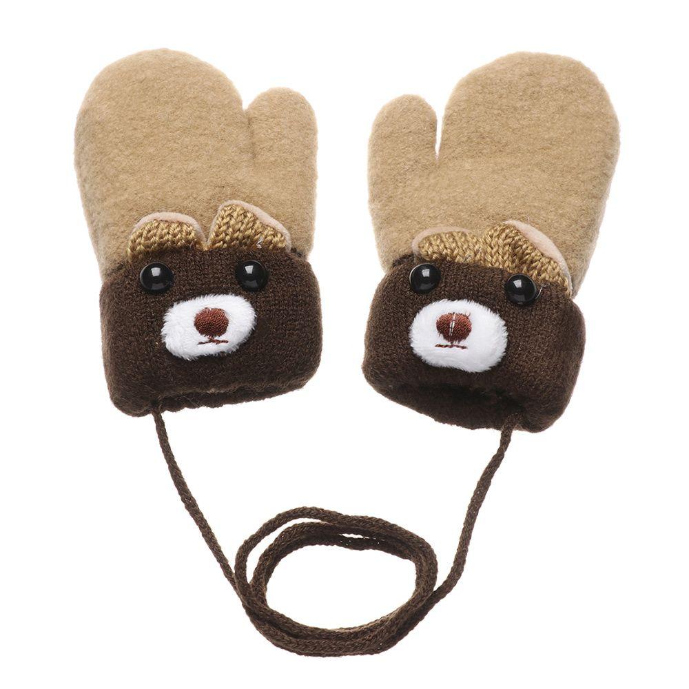 New Hot Boys Girls Baby Newborn Kids Gloves Cute Cartoon Thick Warm Knitted Mittens