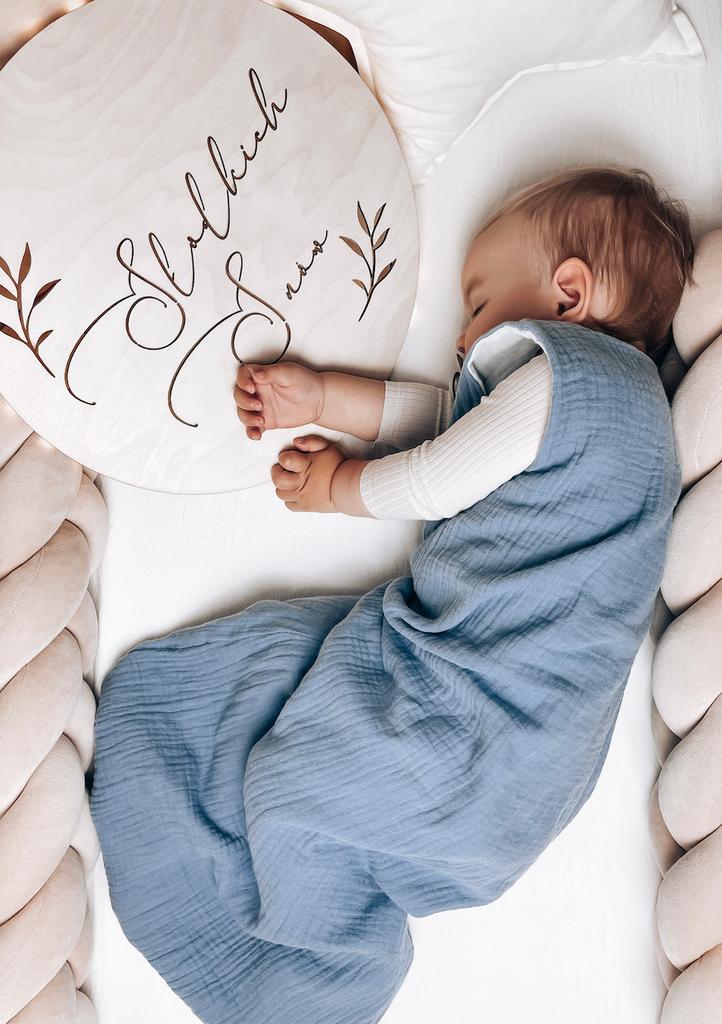 Спальный мешок из двухстороннего муслина S (4-24 месяца) Роза