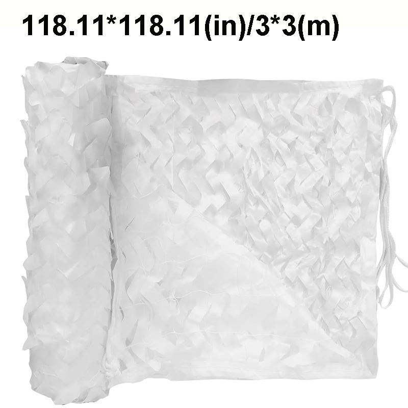 White Camo Net 2*3/4m 3×3/4/5m 4*4 Garden Tent Camouflage Netting Sun Shade Hood Background Decoration Snow Winter Hunting Party
