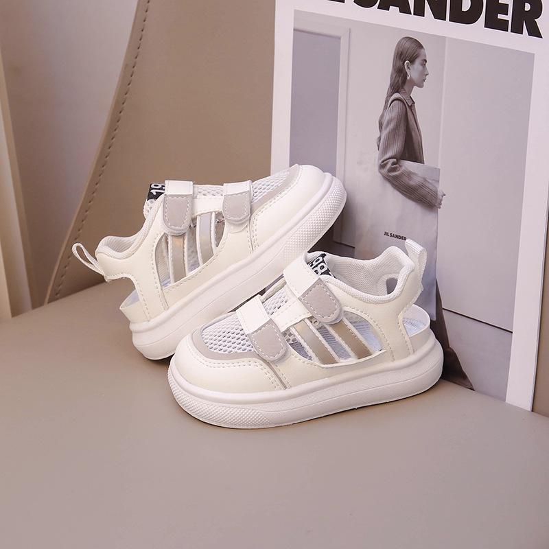 Baby Sandals Girls Summer 2025 New Baotou Sports Single Mesh Shoes Medium and Small Children Boys Beach Sandals