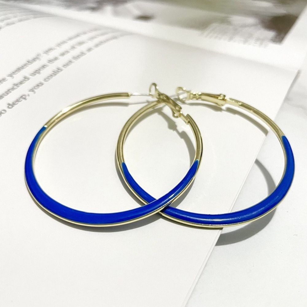 Серьги Pure Sweet Drip Glaze Large Circle Earrings Trendy Big Hoop Earring Female