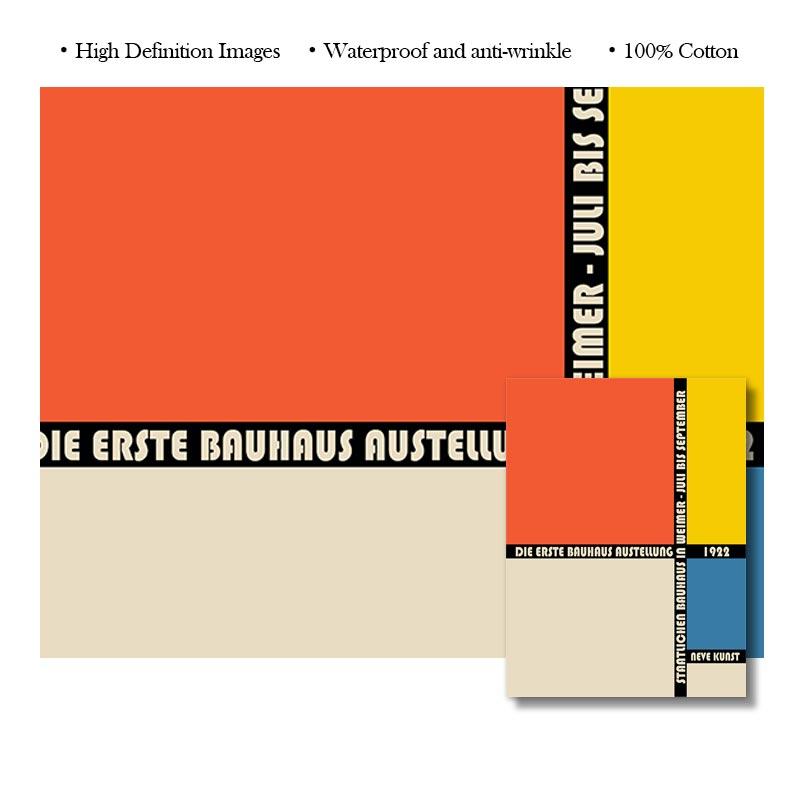 Баухаус минималистичный геометрический красный желтый бежевый постер абстрактный холст картина настенная живопись печать картина гостиная украшение дома