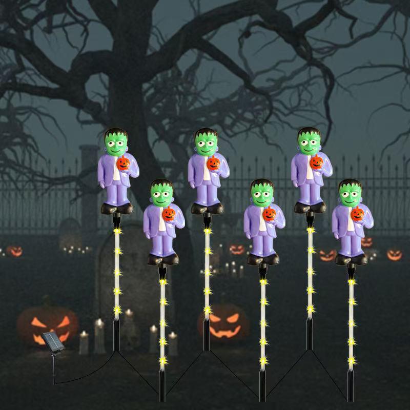 Solar LED Halloween Pumpkin Lantern for Outdoor Garden - Waterproof Decoration