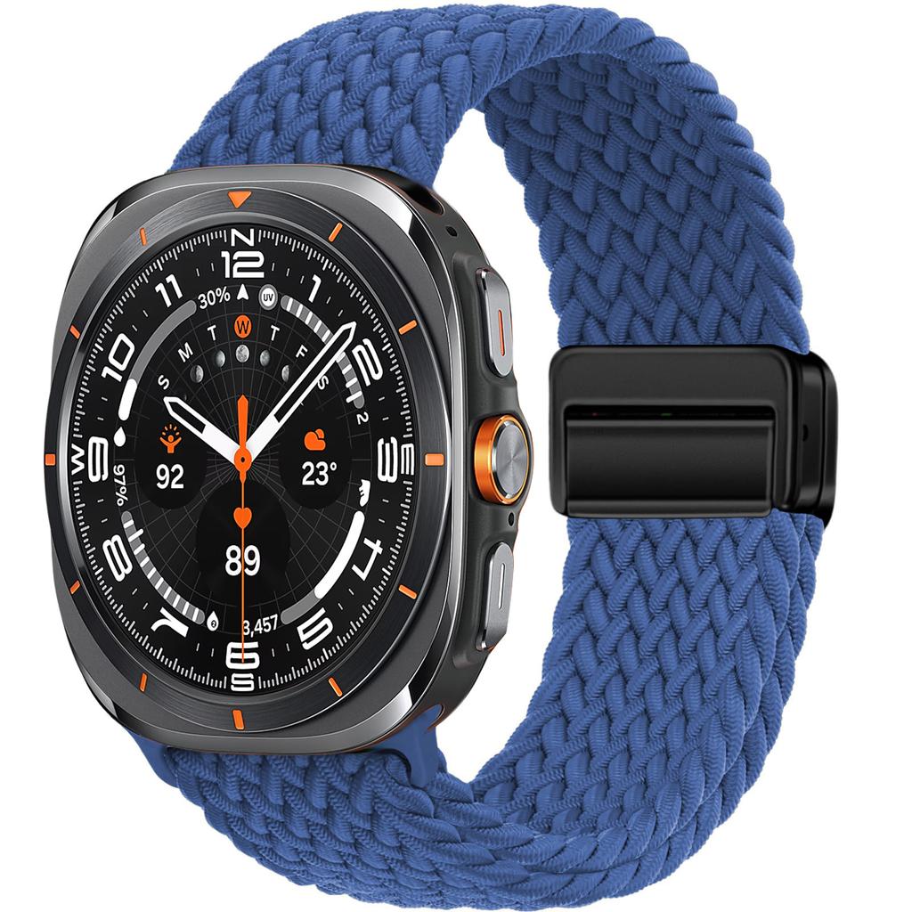 Плетеный ремешок-петля для Samsung Galaxy Watch 7 Ultra Ремешок 47 мм Аксессуары Магнитный нейлоновый браслет Correa Galaxy Watch Ultra Ремешок 47 мм