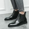 Мода Зима Новые Высокие Кеды Мужские Черные Челси Коричневые Ботильоны Британский Дизайнер Botas Повседневная Роскошь Формальная Обувь Zapatos Hombre