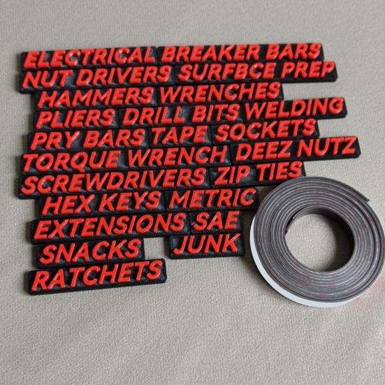 Yousheng 1 комплект бирок для ящиков инструментов 3D магнитные органайзеры для ящиков инструментов многоразовые легко читаемые наклейки для организации мини-ящиков инструментов