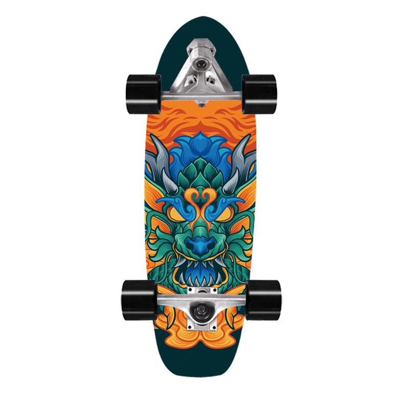 Скейтборд для сёрфинга на суше, мост, клен, имитация сёрфинга, лыжная тренировочная доска 76 см, сёрф-скейт на суше, доска для сёрфинга на суше