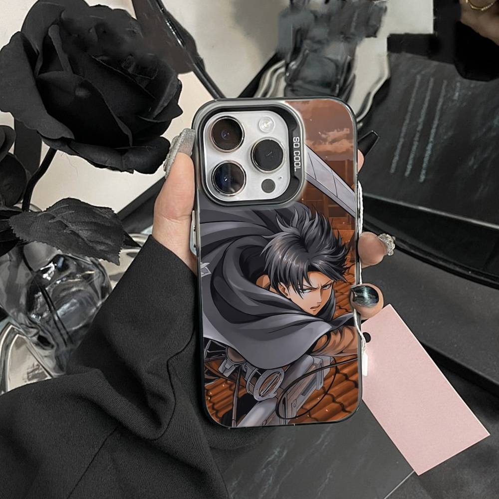 Чехол для телефона Attack On Titan Леви Аккерман Для IPhone 16 17 15 14 12 13 Pro Max Черный Цвет Ударопрочный Чехол