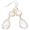 StarGems® Natural Moonstone Handmade 925 Sterling Silver Earrings 1.75" E5578