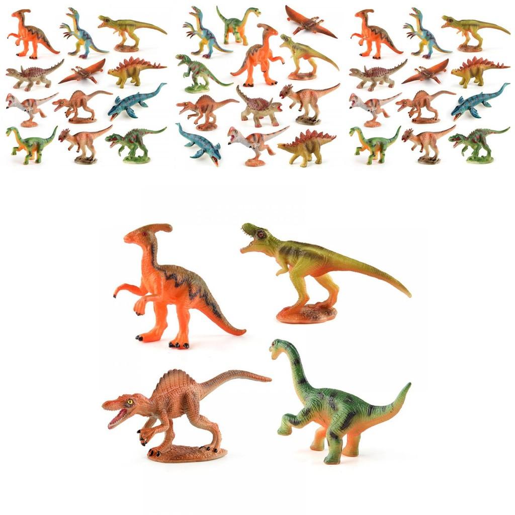 Vibrant And Detailed Pvc Dinosaur Figurine Set Including Tyrannosaurus Stegosaurus Velociraptor Pterosaur And Scythe Lizard