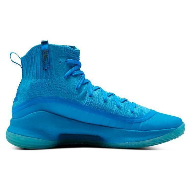 Under Armour Мужские кроссовки Curry 4 Retro Flooded Мужские Кроссовки Синий Капри Металлик-Золотой 1298306-404