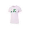 Cactus Print Sports Casual Short Sleeve T-Shirt Women Tops Pink DJ1914-695