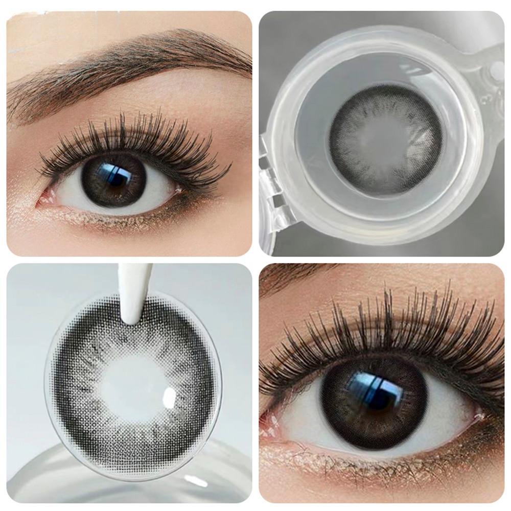 Цветные линзы для коррекции близорукости MillCreek Natural Eye Контактные линзы для макияжа глаз 2 шт./пара