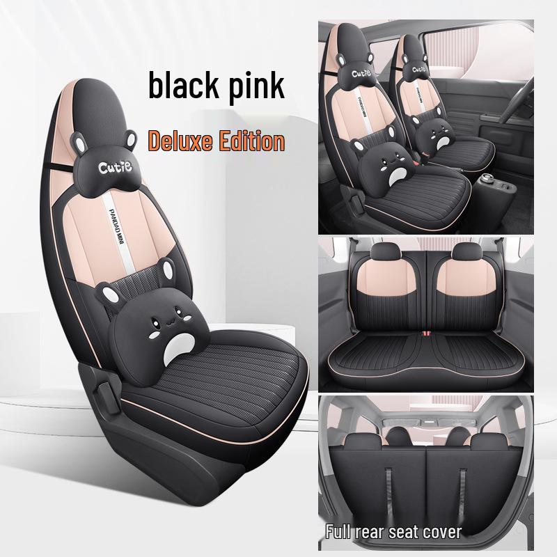 Geely Panda MINI Полностью кожаная всесезонная подушка на автомобильное сиденье и мультяшный электрический чехол на сиденье