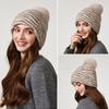 Вязаная шапка зебра, теплая шапка, женская зимняя уличная толстая шапка для защиты ушей, шерстяная шапка