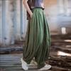 2025 Spring/Summer Women's Casual Cotton Linen Patchwork Pants