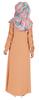 Bimba Islamic Clothes For Women Long Dress With Printed Hijab Scarf Rayon Abaya Maxi Front Button Muslim
