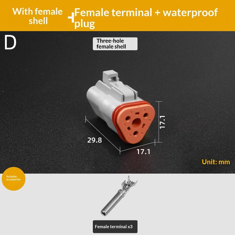 1 Pcs Dt Connector With 15Cm Wiring Harness Dt06-2S/Dt04-2P 2P 3P 4P 6P 8P 12P Waterproof Electrical Connector