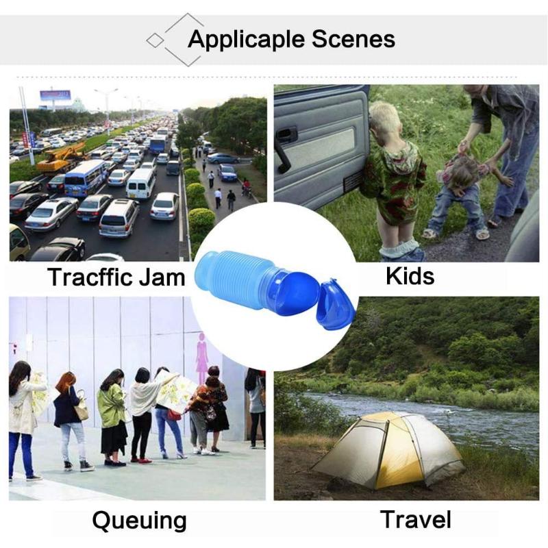 750 мл Портативная стоячая бутылка для питья, сжимаемый взрослый писсуар, для путешествий на автомобиле, для кемпинга на открытом воздухе, бутылка для питья для женщин и детей, автоаксессуары