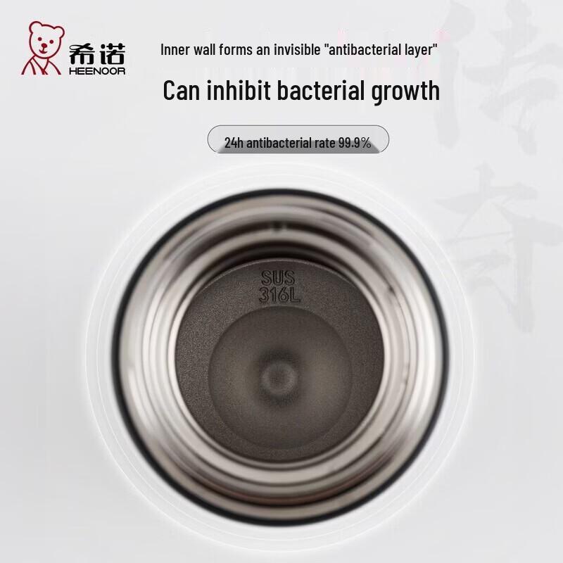 Heenoor Antibacterial 316L Stainless Steel Insulated Business Mug