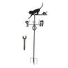 Cat Mouse Weather Vane Wind Direction Vane Wrought Iron Garden Weathervane for Courtyard Decoration