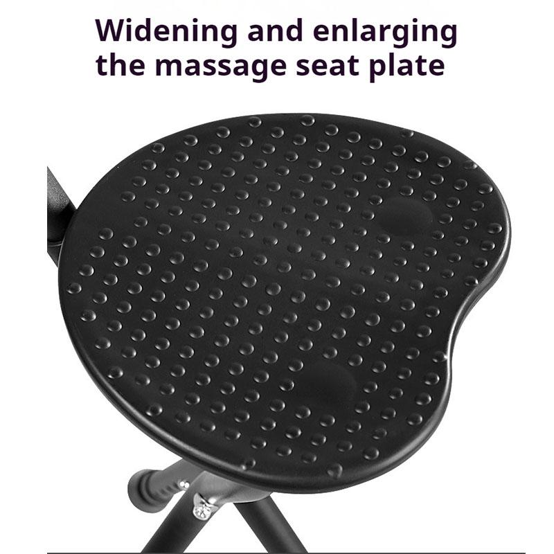 Portable Folding Cane with Seat, LED Light Cane Stool Handy Crutch Chair Seat 3 Legs Height Adjustable Thick Aluminum Walking Stick for Elderly