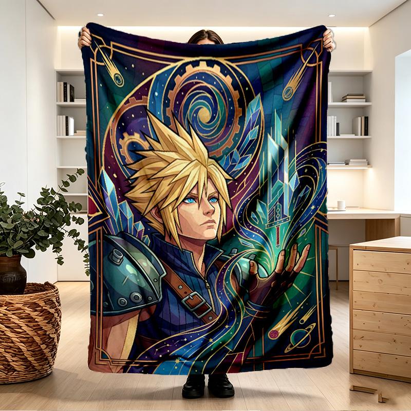 Final Fantasy Print Blanket - Soft & Comfortable, for Bedroom, Travel, Sofa, Home Decoration - Birthday Christmas Gift for Friend