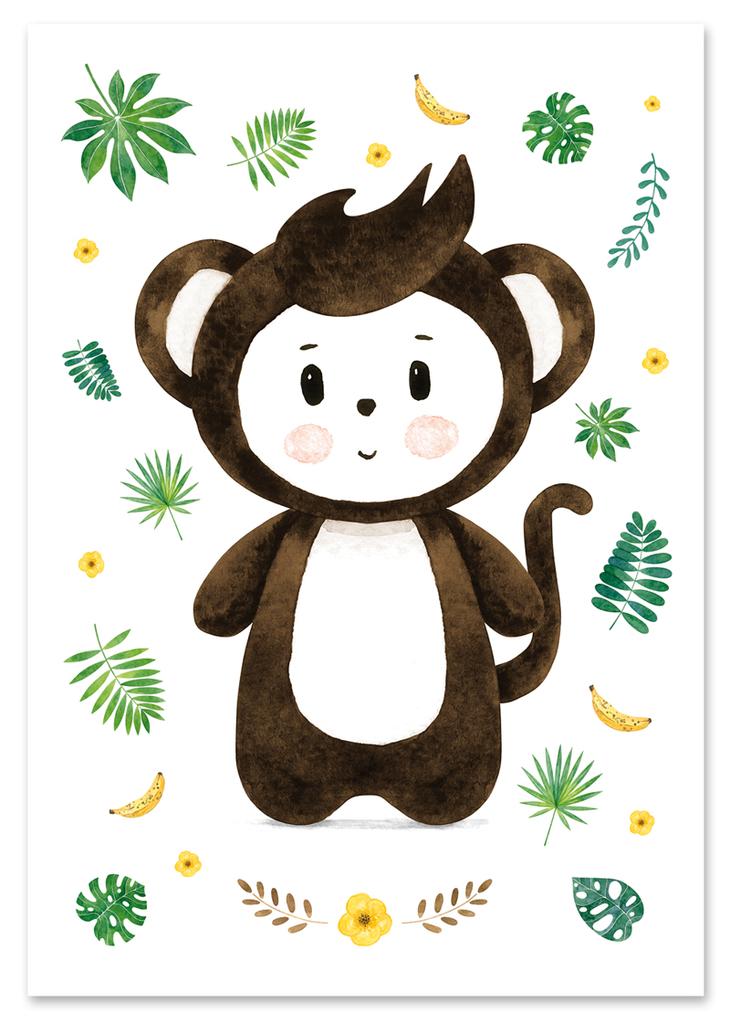 Plakat małpka małpa obrazki dla dzieci
