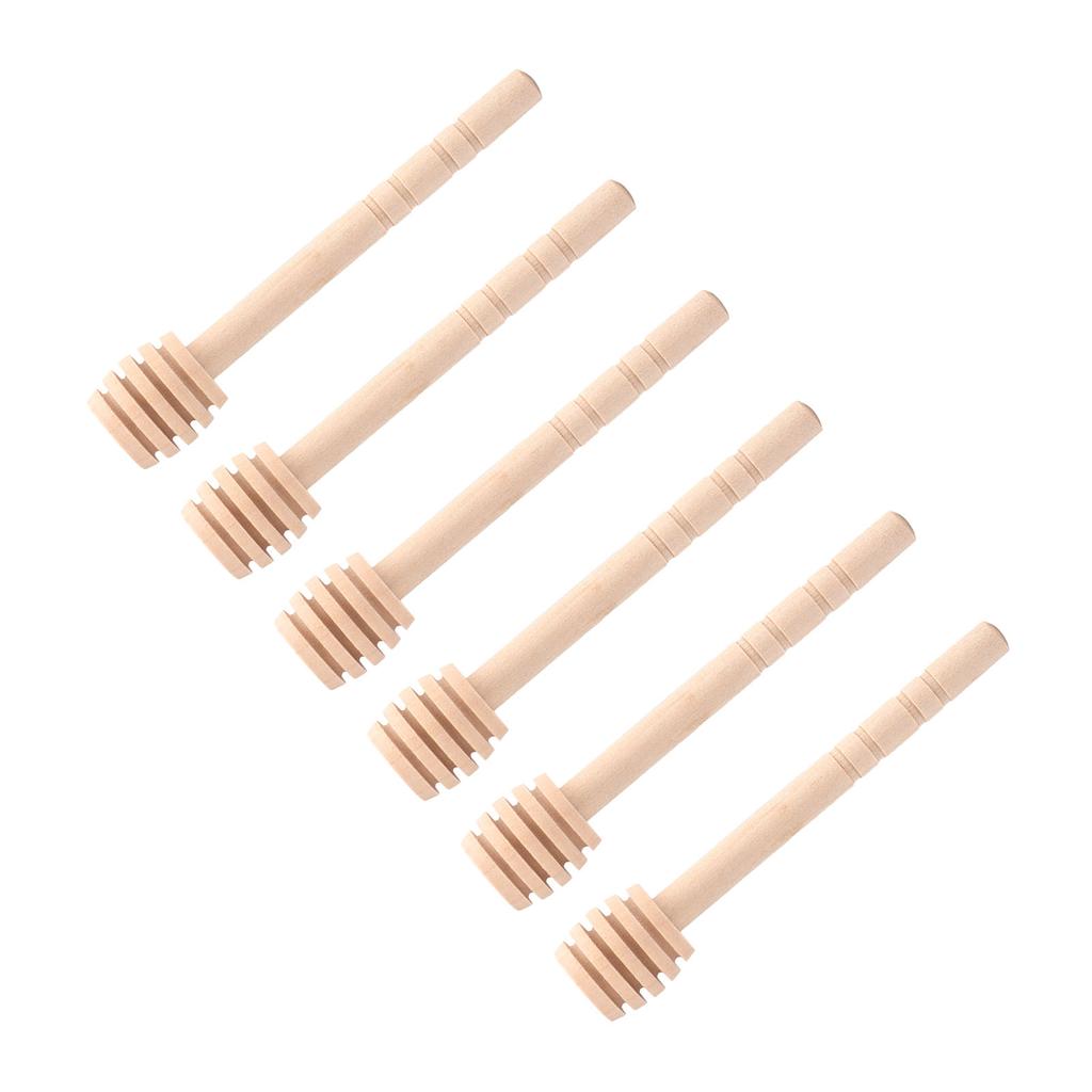 50Pcs/set Household Wooden Jam Honey Dipper Jar Dispensing Collecting Stirring Rod Stick 10cm