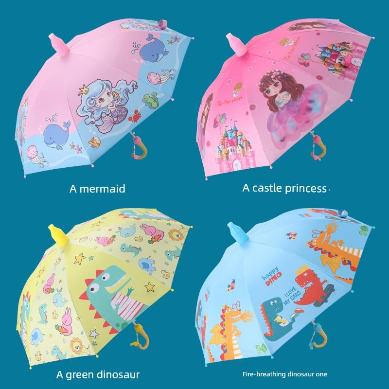 Sun Protection Umbrella for Girls and Children, Long Handle with Waterproof Cover, Suitable for Kindergarten, Primary School Students, Boys, and
