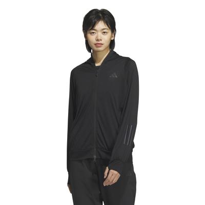 Худи Adidas KQD90 UV вязаное черное женское на молнии, (JP0032)