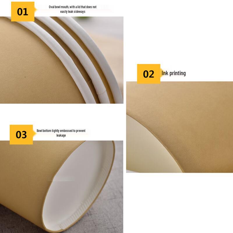 Disposable Kraft Paper Soup Bowl with Lid