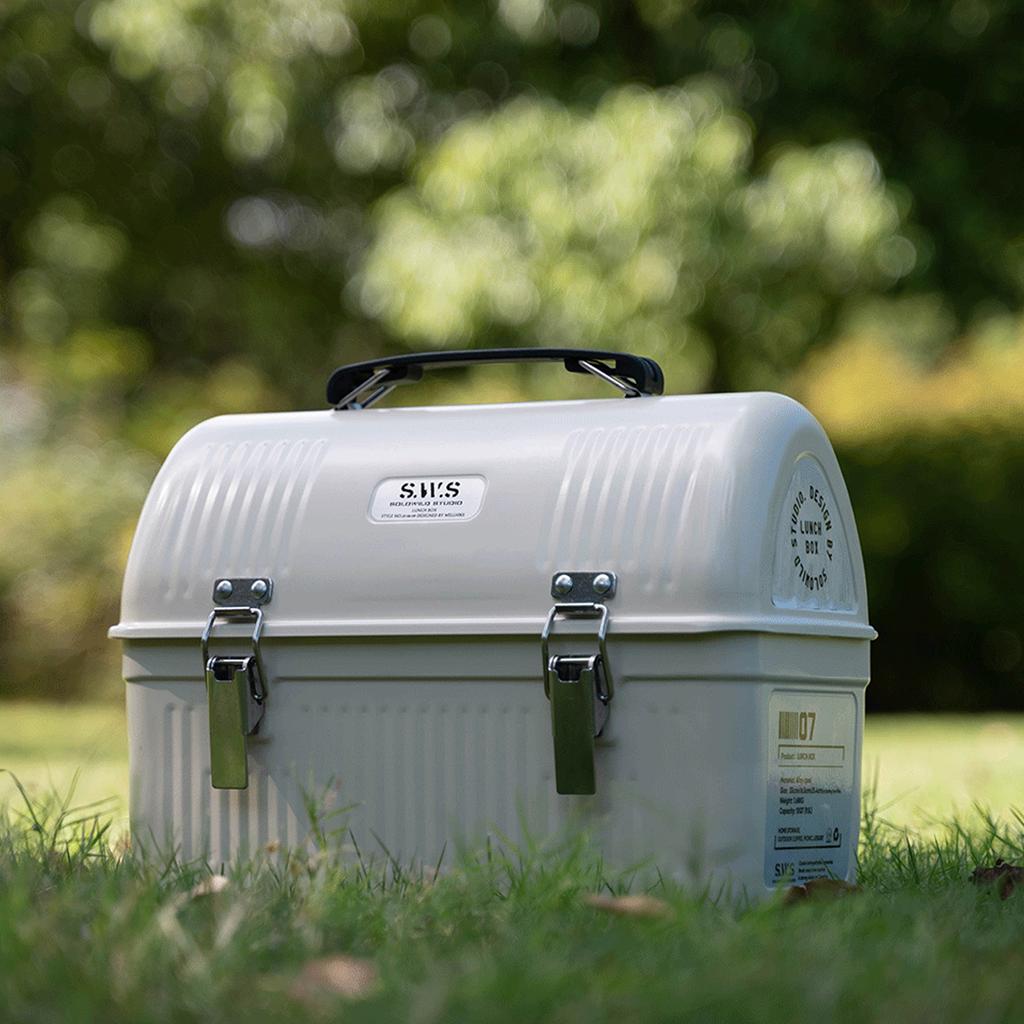 Винтажный металлический ланчбокс с ручкой и защелкой Ретро металлические контейнеры Коробки для хранения Хранит еду Напитки Бутылка для воды