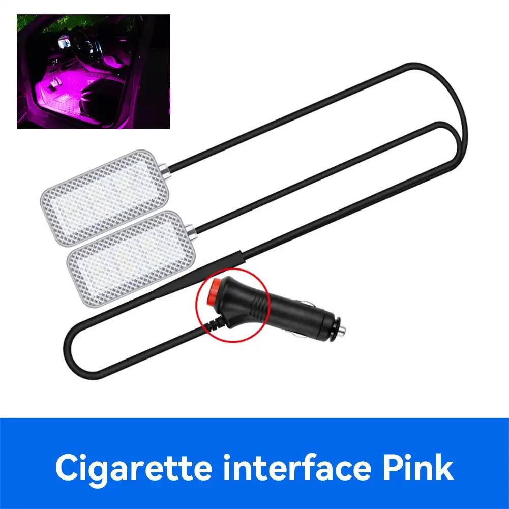 Автомобильная подсветка салона для ног USB LED Подсветка заднего сиденья Автомобильная атмосфера С лампой-пепельницей USB для прикуривателя Светодиодные ленты Автоаксессуары