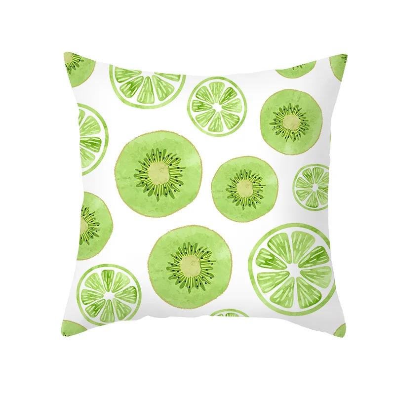 Summer Colourful Fruit Print Pillowcase Sofa Decorative Cushion Covers Plant Ststyle Pillowcases Decor Cushion Cover For Bedside