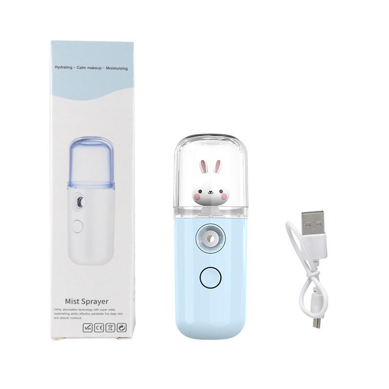 Portable Mini Beauty Skin Care Tools USB Rechargeable Mist Facial Sprayer Steamer Humidifier Face Moisturizing Nebulizer