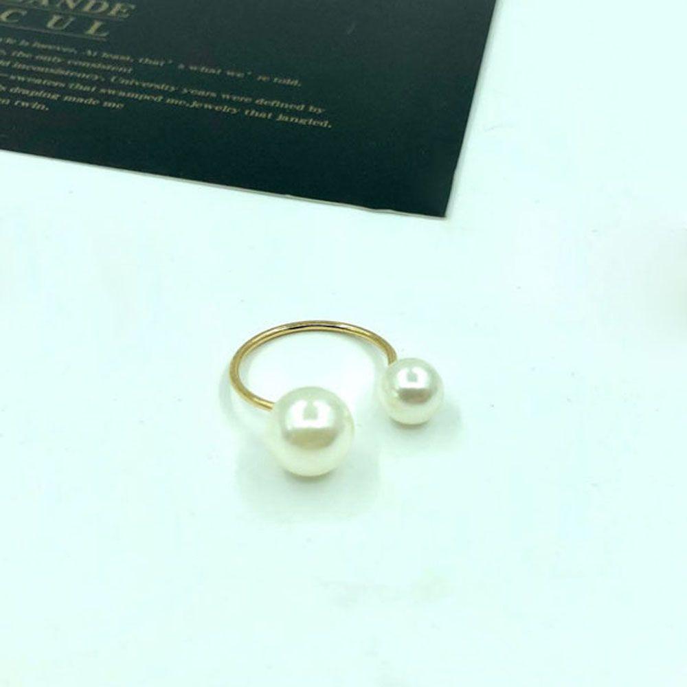 Party Street Shoot Imitation Pearl Women Fashion Accessories Jewelry Finger Ring Opening Ring