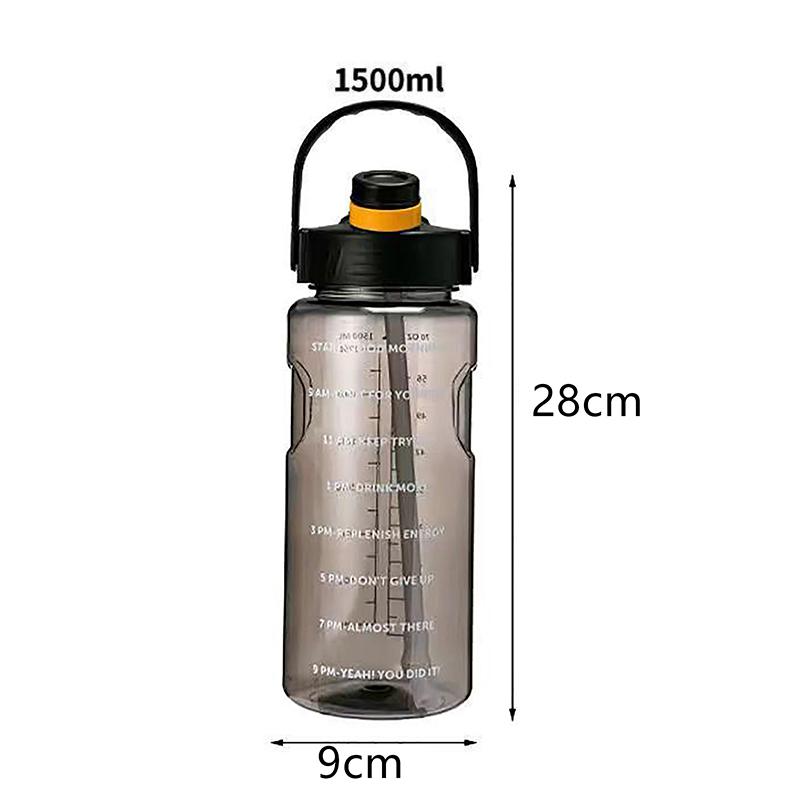 1,5 л/2 л/3 л бутылка большой емкости спортивная вода стакан герметичный с трубочкой пластик и отметка времени для дома на открытом воздухе спорт