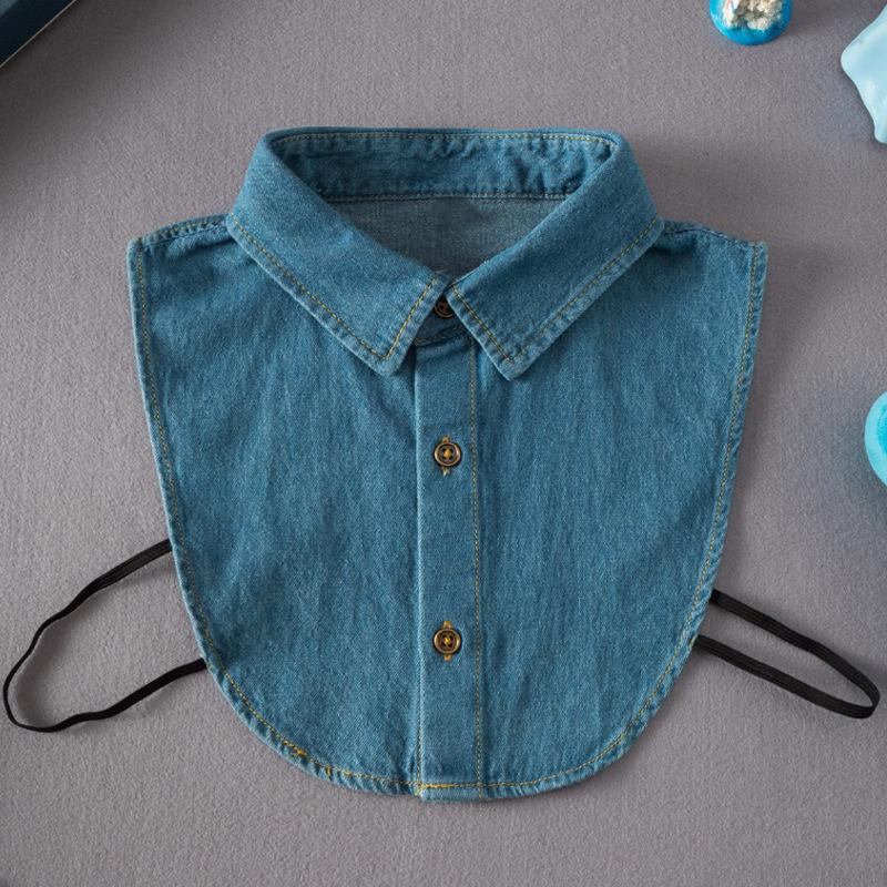 Korean Fake Collar for Children Denim Shirt Detachable Shirt Collar Boys Girls Neckwear Decorative Kids Faux Col