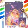 Disney Rapunzel oil paint by numbers painting kit handmade diy home decor gifts princess art wall hangings modern craft hobby creative set