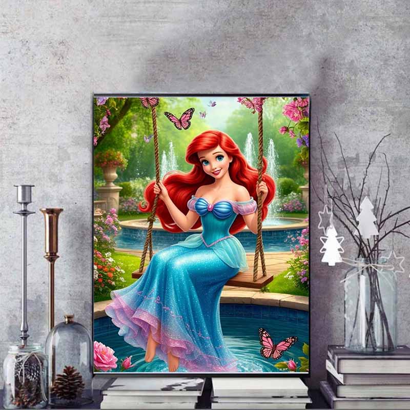 Disney 5D DIY Алмазная живопись Русалочка Ариэль Вышивка Мозаика Вышивка крестом Домашний декор Подарок Поделки