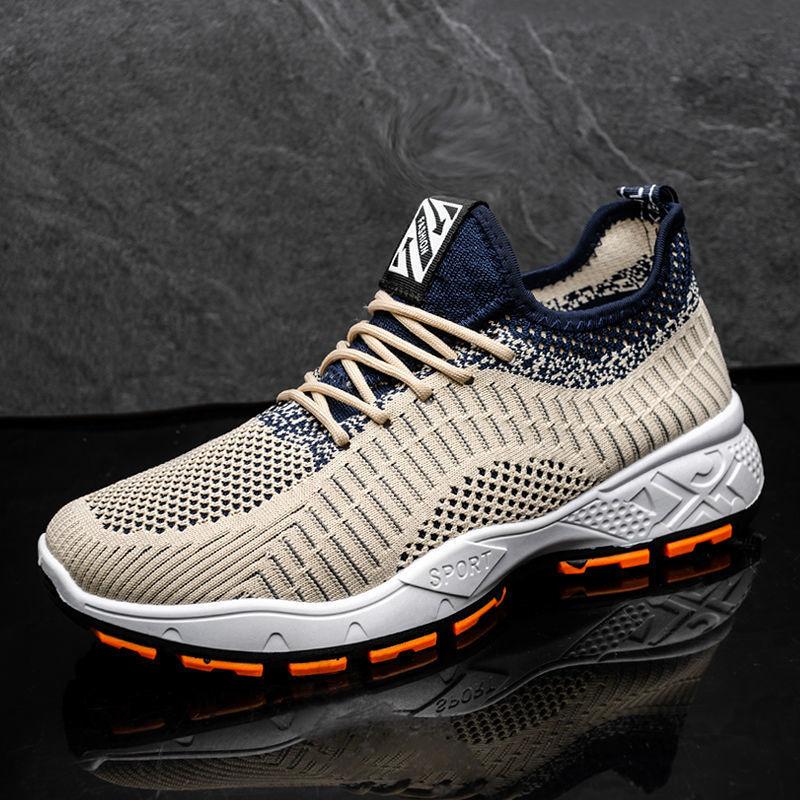 2025 Foreign Trade New Autumn Korean Version Fashion Casual Men's Sports Mesh Fly-woven Sports Running Shoes Manufacturer