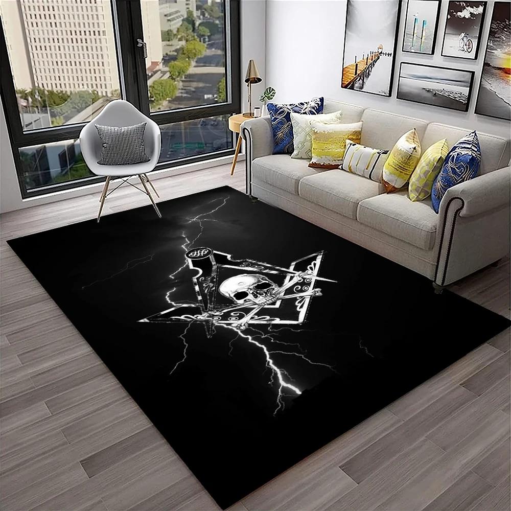 Masonic Freemasonry Illuminati Ring Carpet Rug for Home Living Room Bedroom Sofa Doormat Decor,Kid Area Rug Non-slip Floor Mat