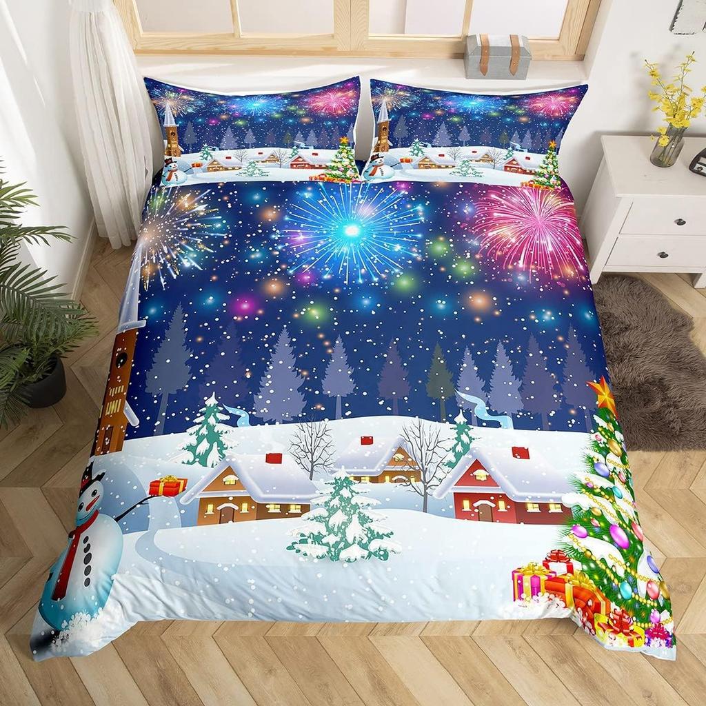 Пододеяльник с изображением фейерверка, комплект постельного белья Fantasy Castle, комплект постельного белья Prague Cityscape, комплект постельного белья из микрофибры с изображением магических психоделических цветов