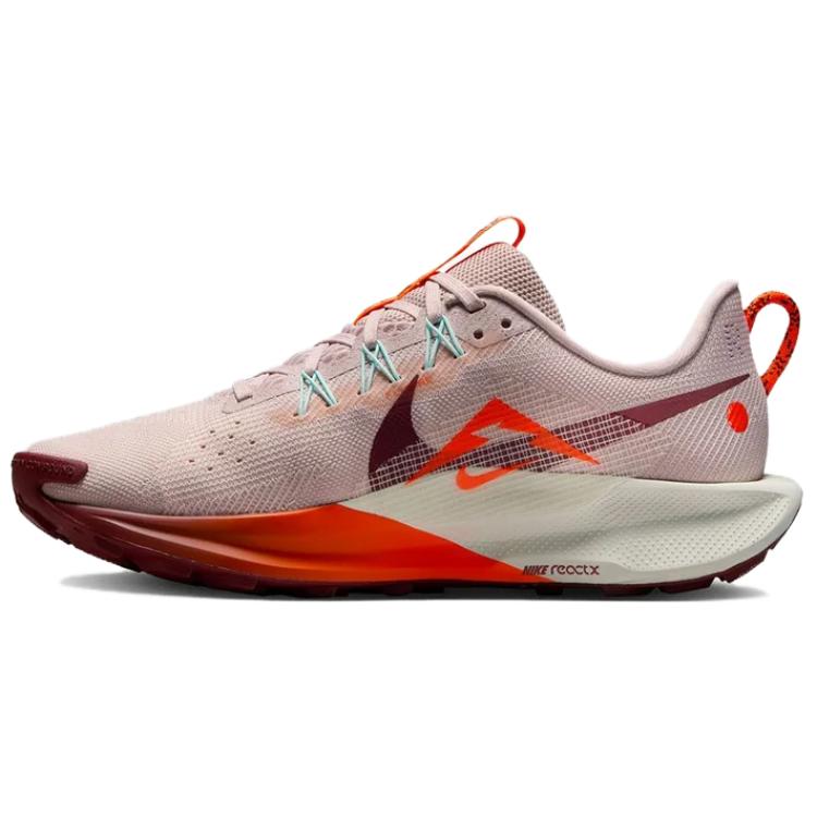 Nike REACTX PEGASUS TRAIL 5 Abrasion Resistant Low Top Running Shoes Women's Pink Orange White Sneakers DV3865-602