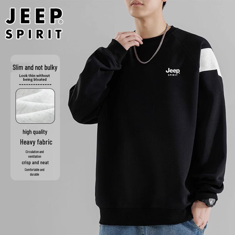 Мужская свободная толстовка JEEP SPIRIT с круглым вырезом и длинным рукавом