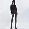 Autumn and Winter New Simple High-waisted Jeans Female Slim-fitting High and Thin Elastic Tight Small-footed Jeans Tide