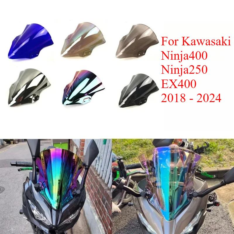 Motorcycle Wind Deflector For Kawasaki Ninja400 Ninja250 EX400 2018 - 2024 Windscreen Windshield Screen Deflector Protector